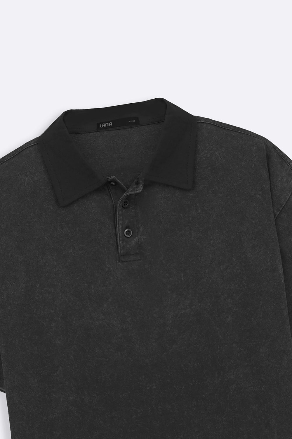 CHARCOAL CONTRAST COLLAR POLO