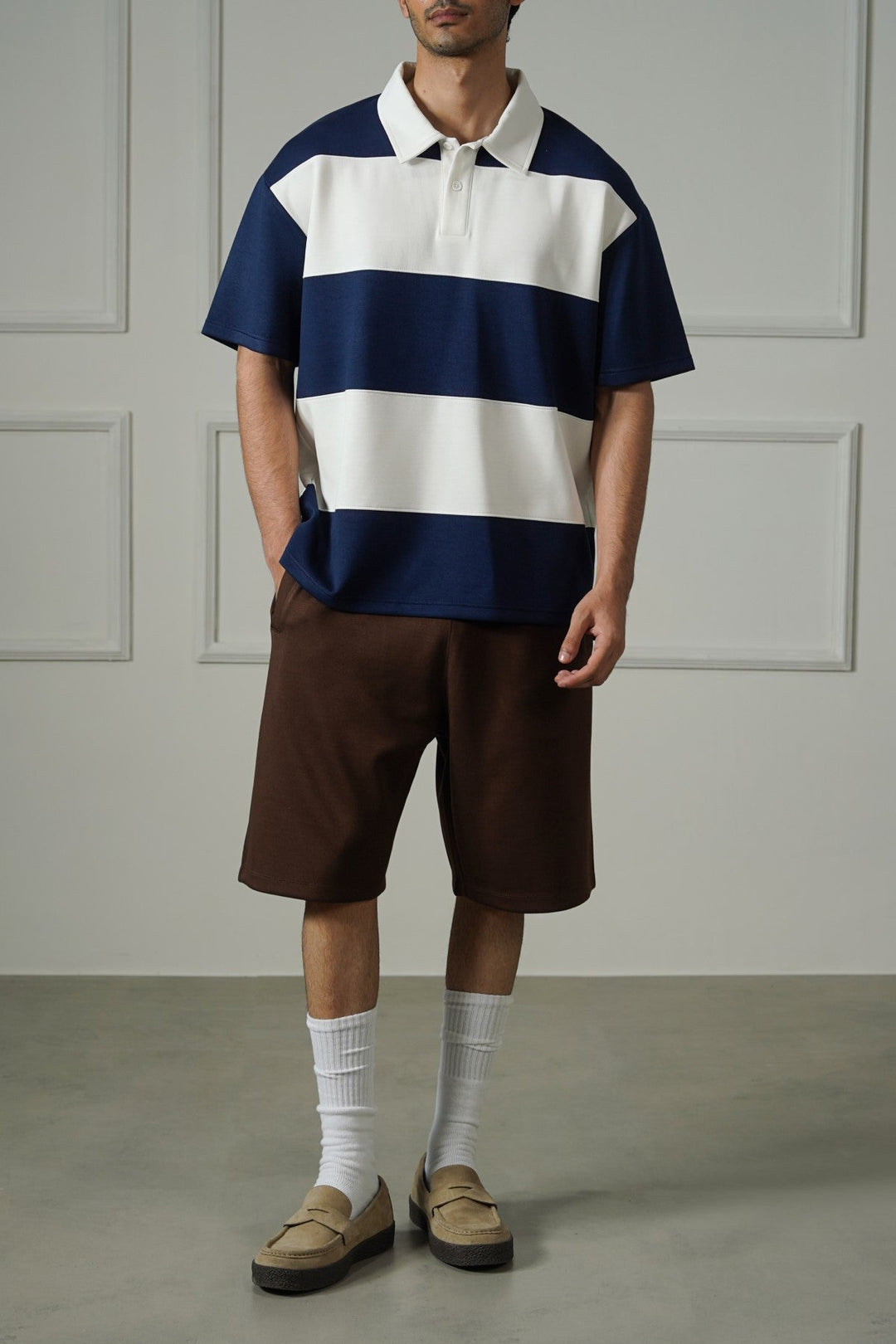 NAVY SOFT RUGBY POLO
