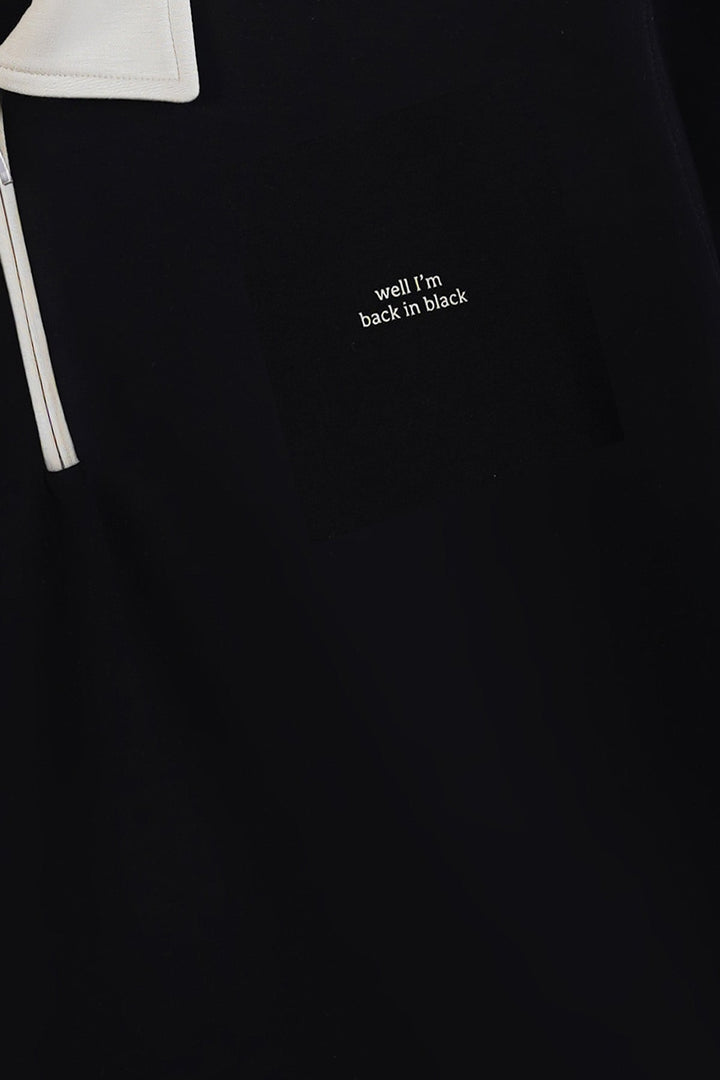 BLACK BACK IN BLACK POLO
