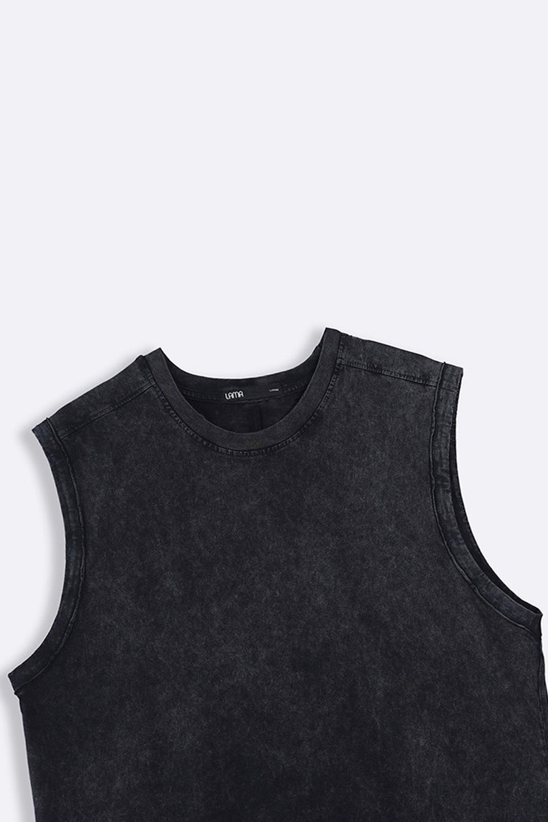 BLACK WASHED EFFECT TANK TOP
