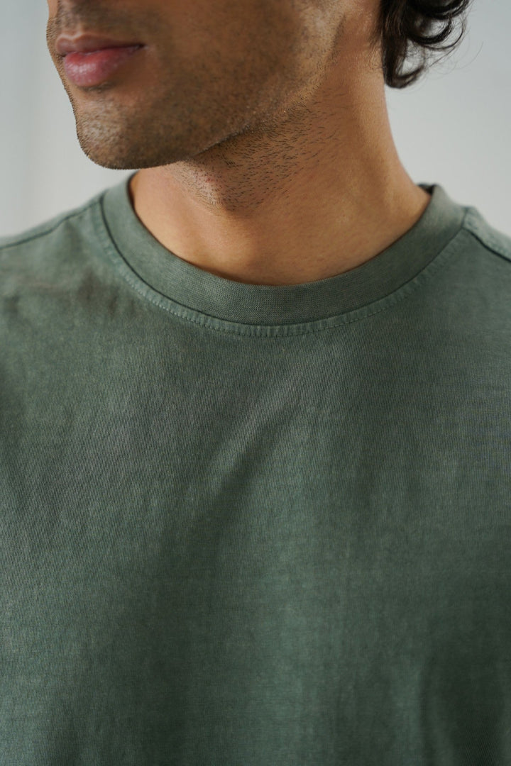OLIVE WASHED EFFECT TANK TOP