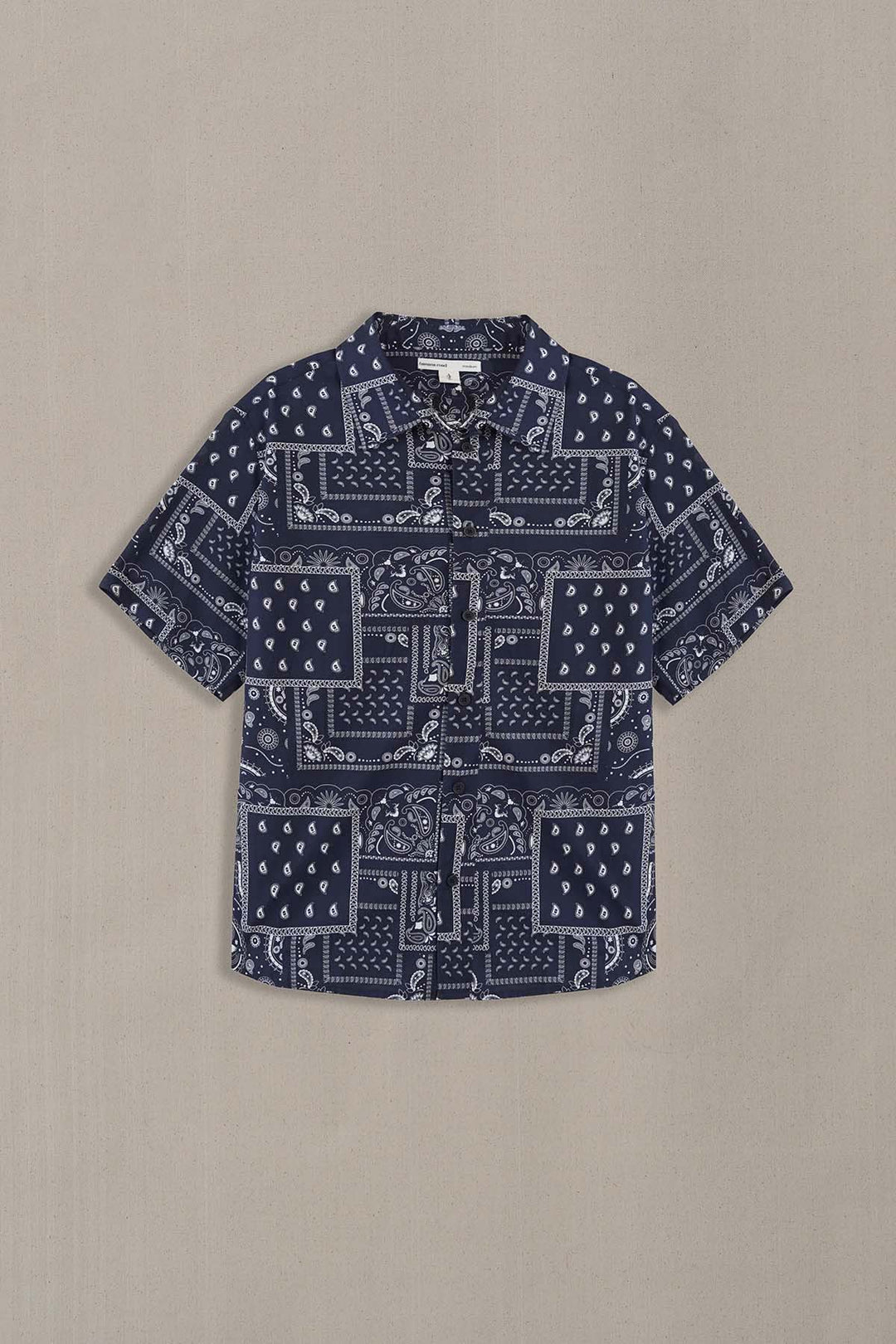 NAVY PAISLEY PRINTED SHIRT