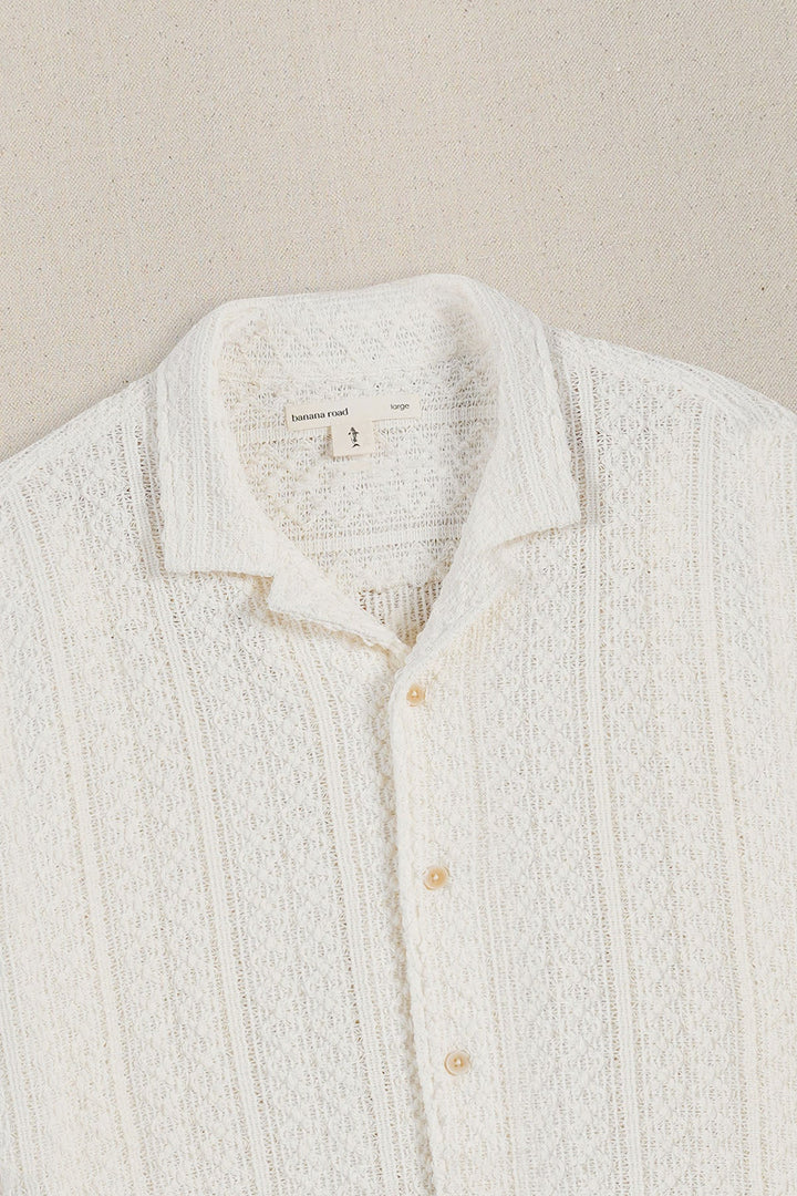 OFF WHITE TEXTURED RESORT SHIRT