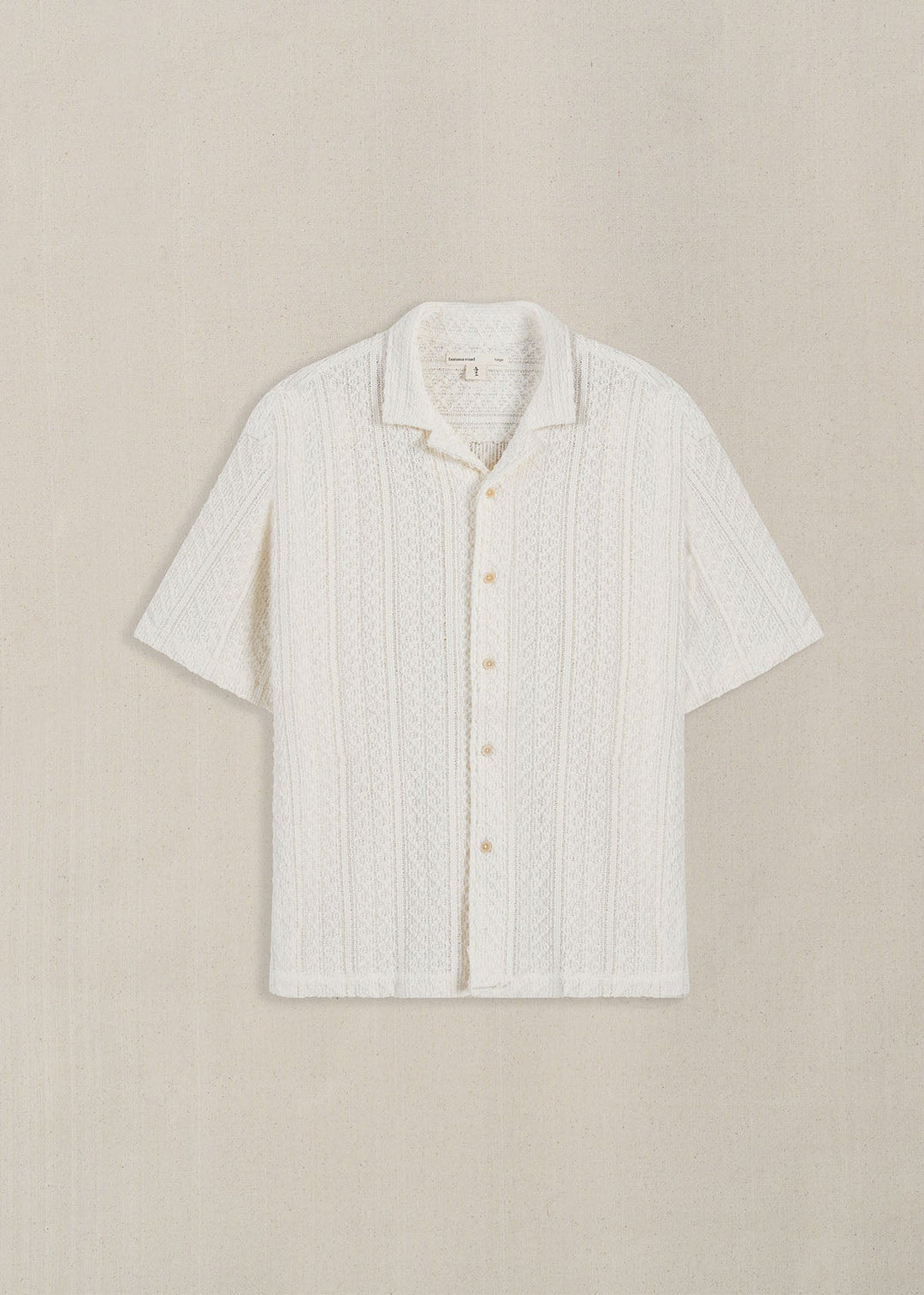 OFF WHITE TEXTURED RESORT SHIRT