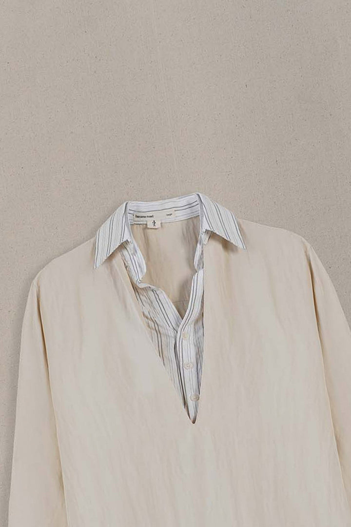 BEIGE HOLIDAY SHIRT