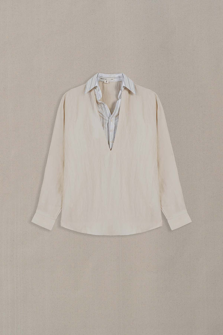 BEIGE HOLIDAY SHIRT