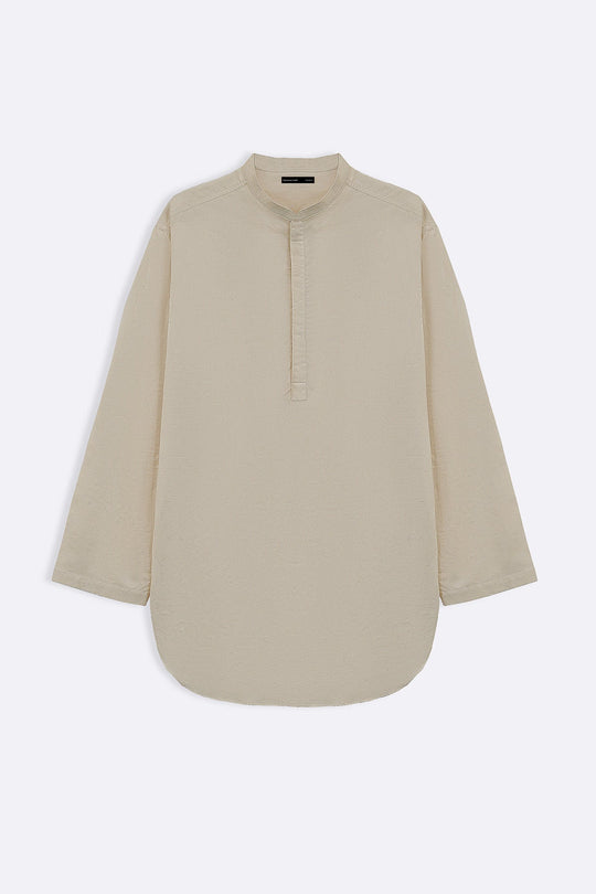 OFF WHITE GEOMETRIC JACQUARD SHORT SHIRT