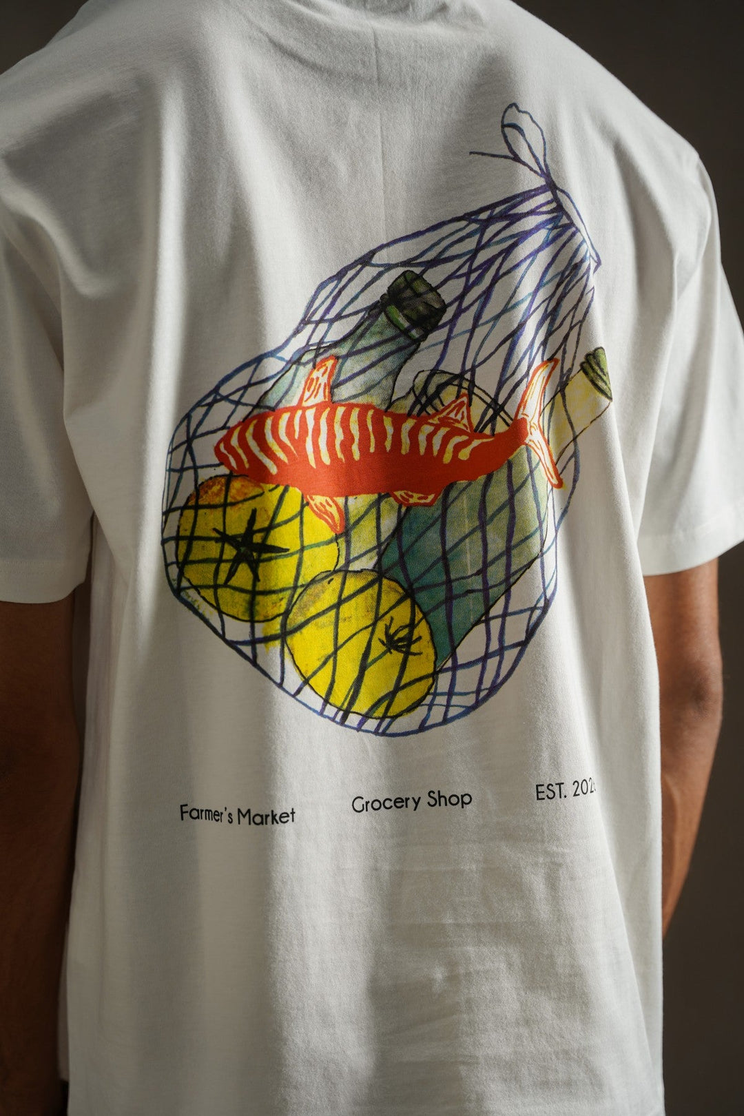 OFF WHITE FISH MARKET TEE