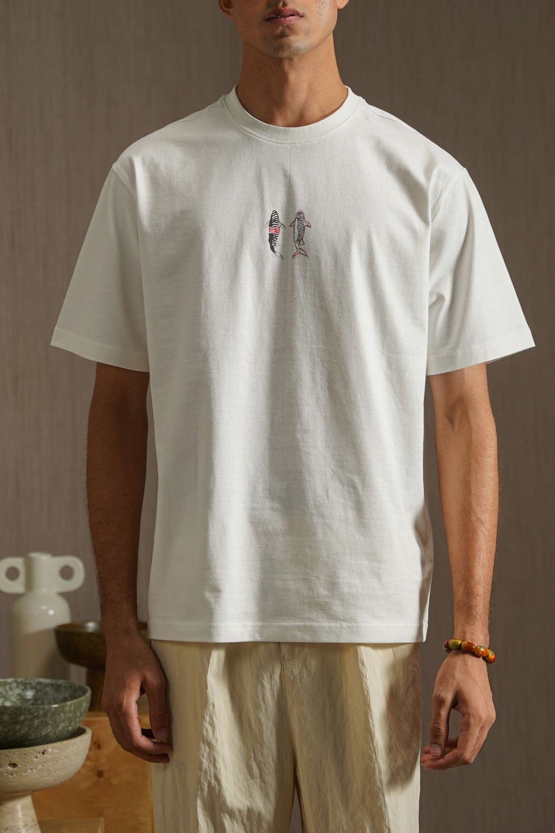 OFF WHITE FISH MARKET TEE