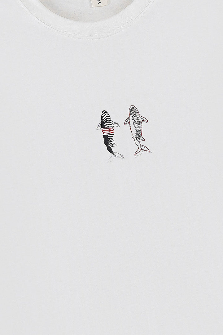 OFF WHITE FISH MARKET TEE