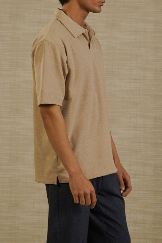 BEIGE EVERYDAY KNIT POLO