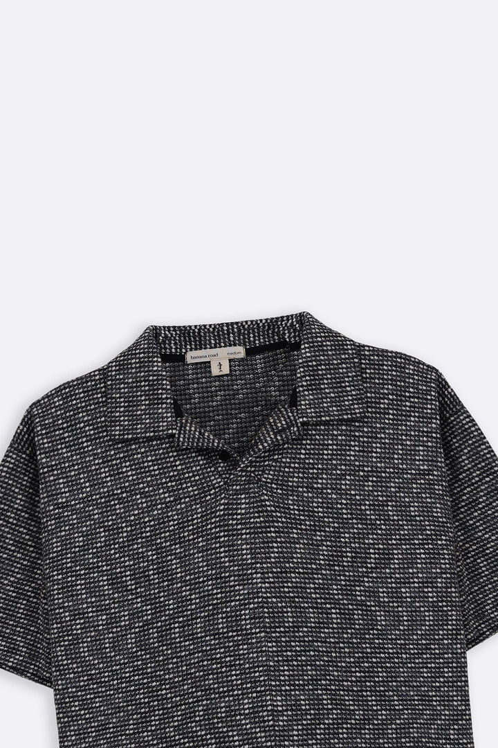GREY LUXE KNIT POLO