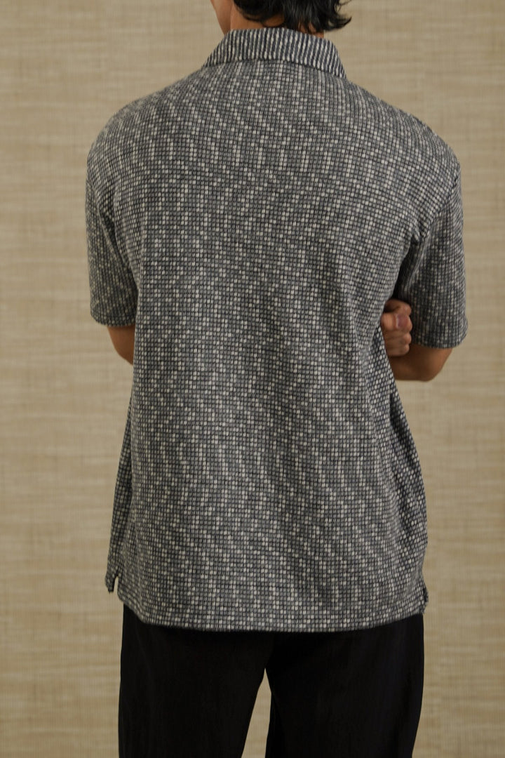 GREY LUXE KNIT POLO