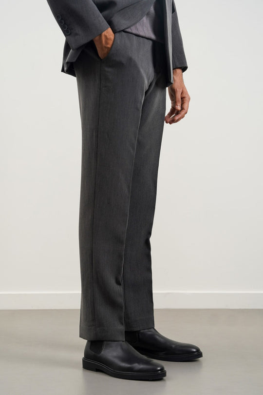 GREY CLASSIC SUIT TROUSERS