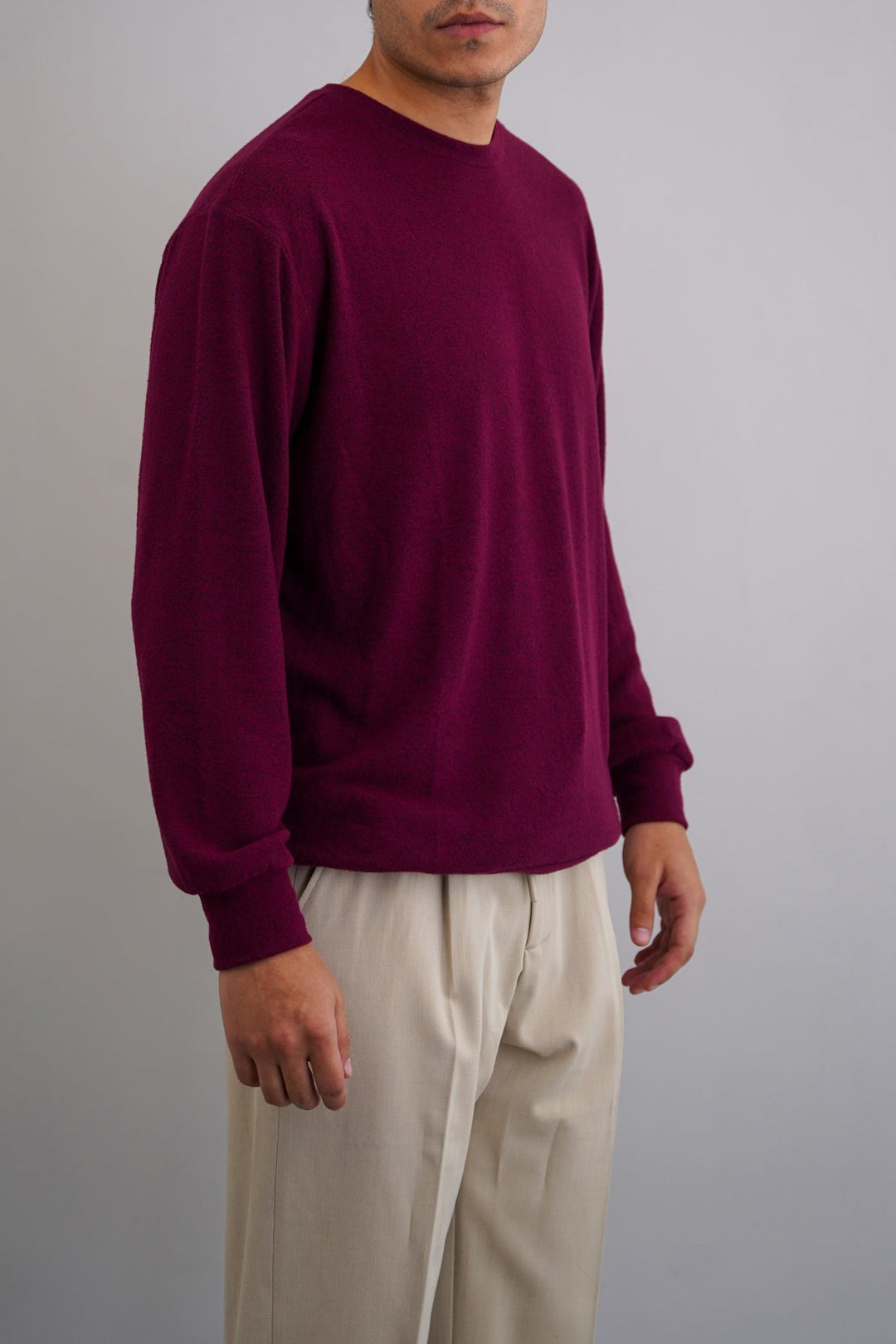 BURGUNDY BASIC SWEATSHIRTS