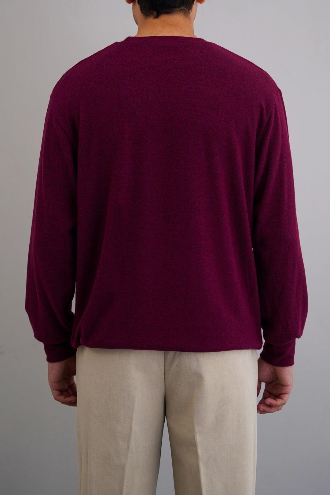 BURGUNDY BASIC SWEATSHIRTS