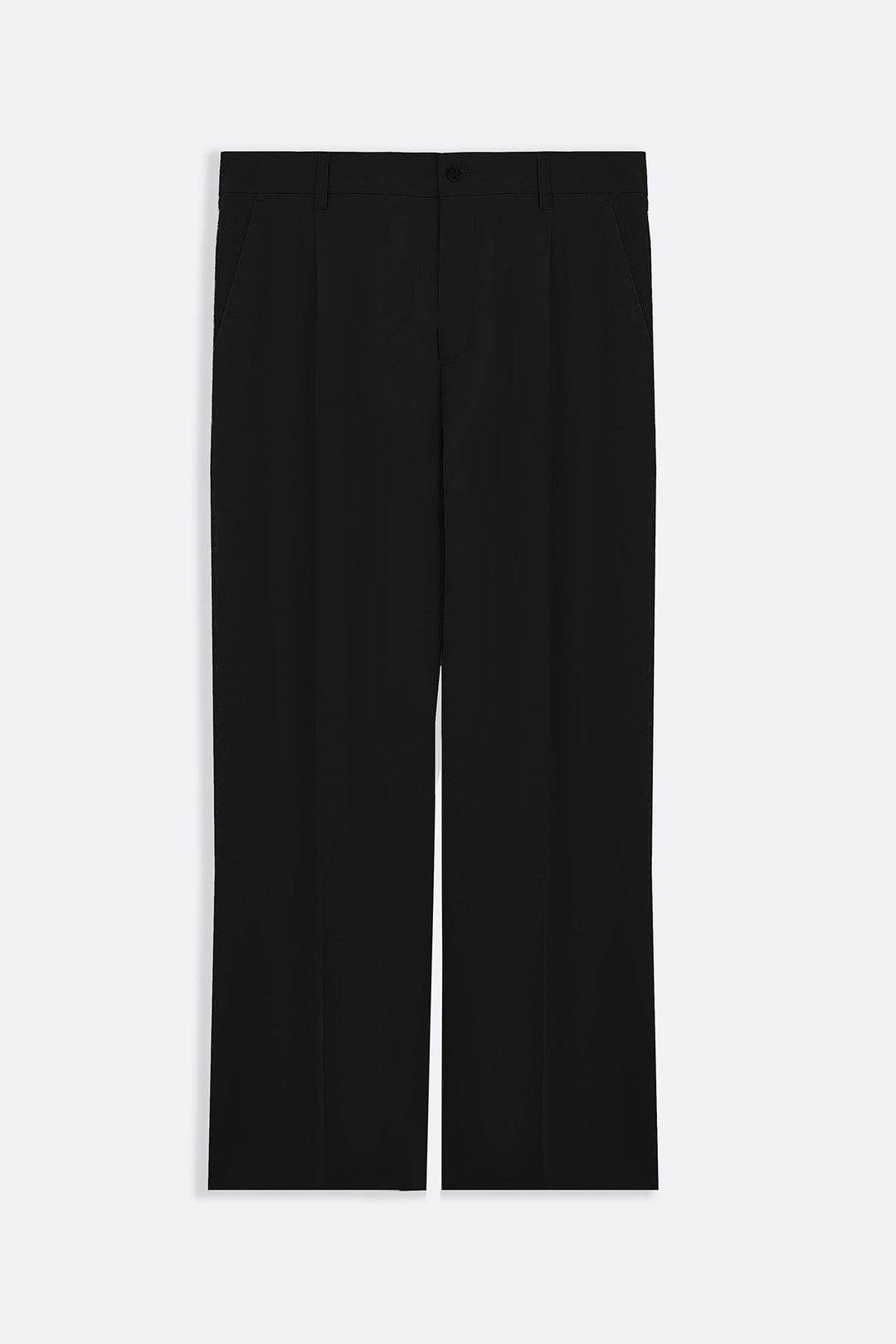 BLACK 3D PLEATED PANTS