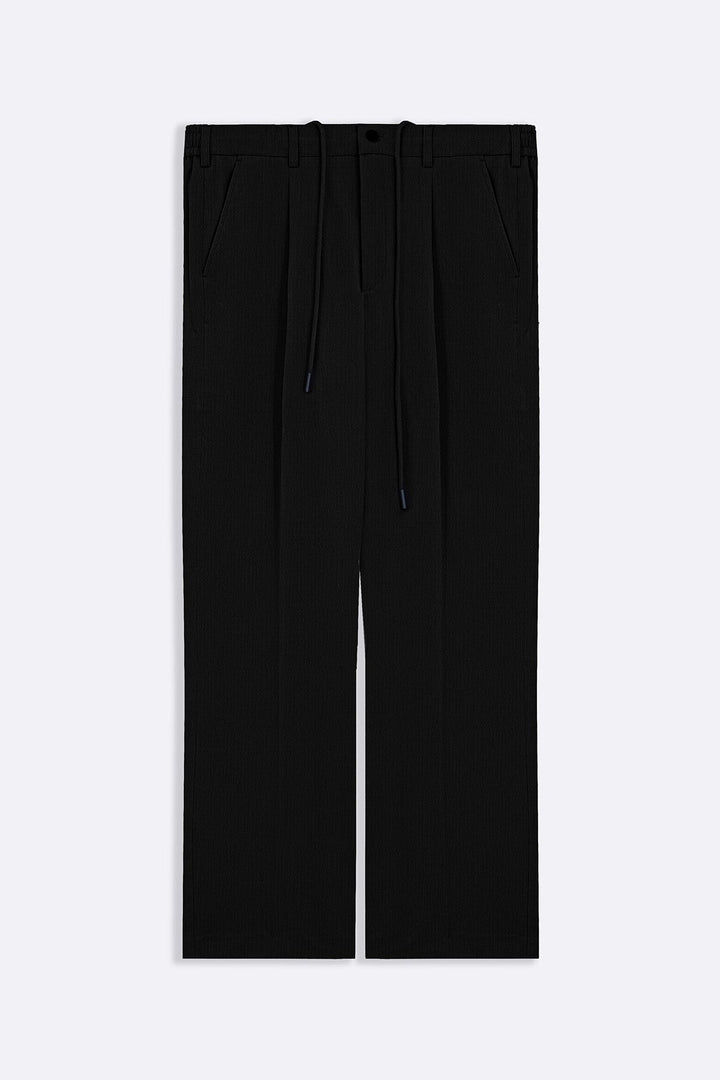 BLACK TAILORED EASY PANTS