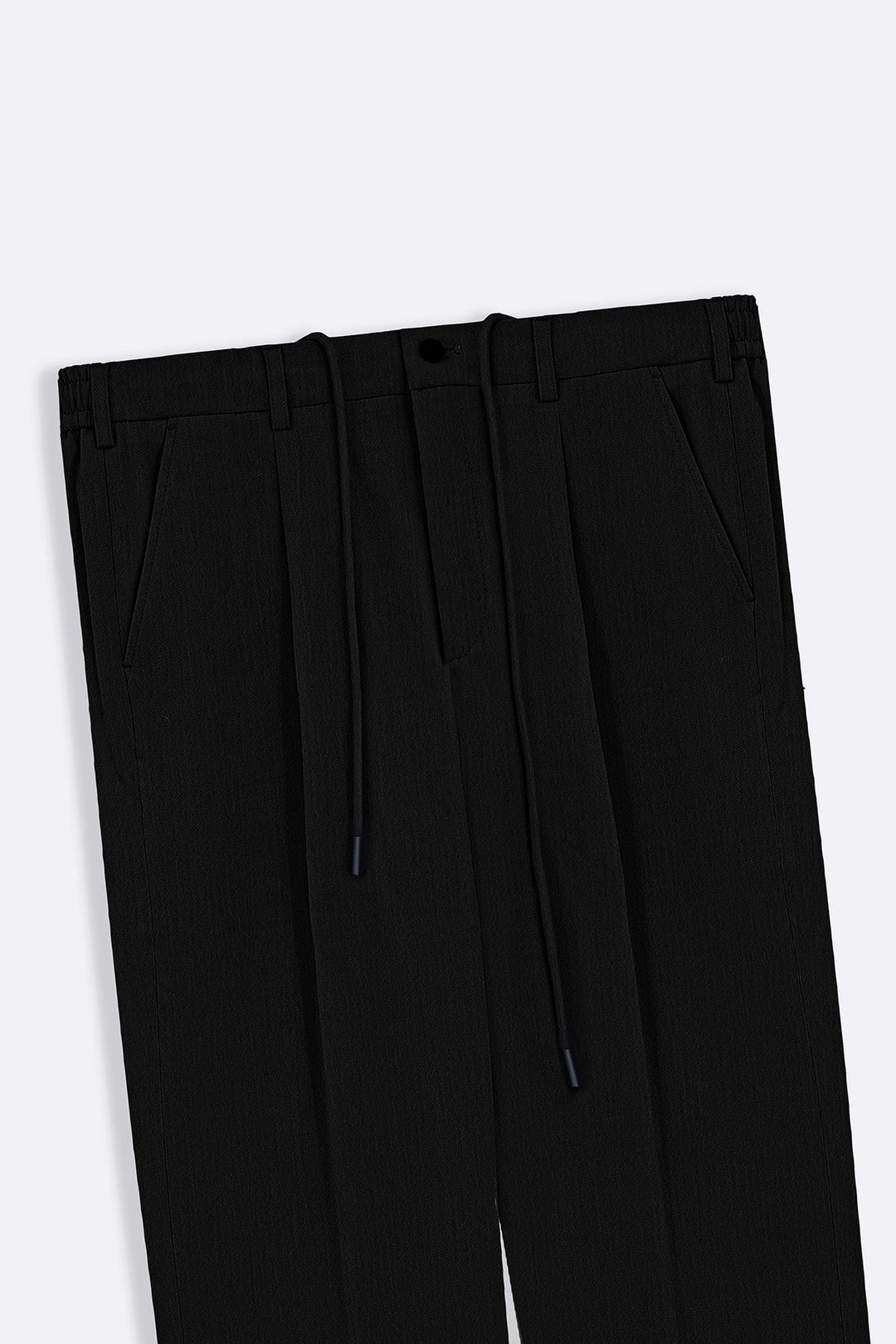 BLACK TAILORED EASY PANTS