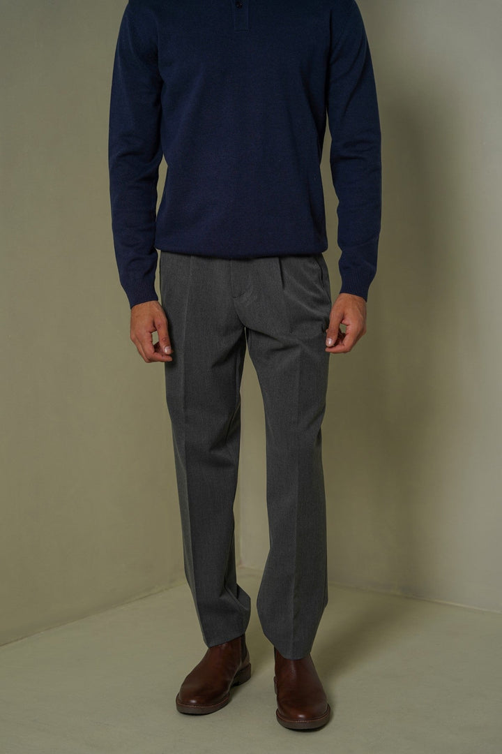GREY TAILORED EASY PANTS