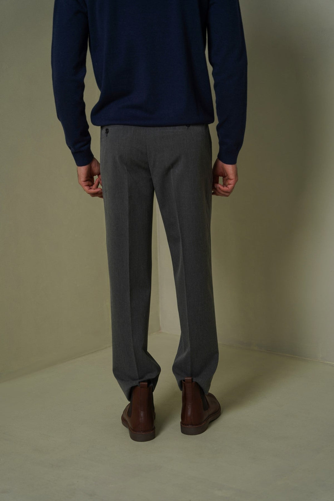 GREY TAILORED EASY PANTS