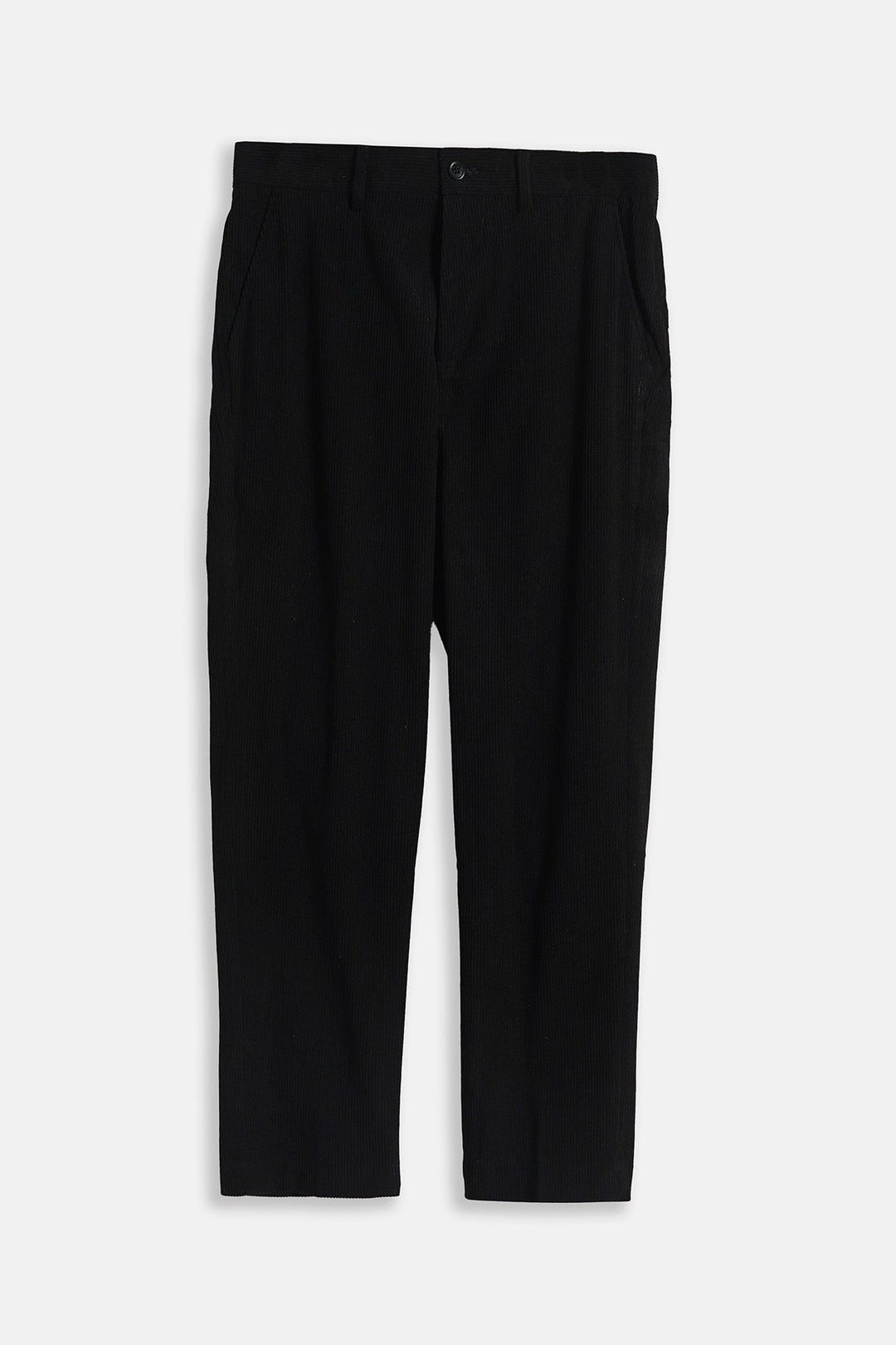 BLACK SLIMFIT CORDUROY PANTS