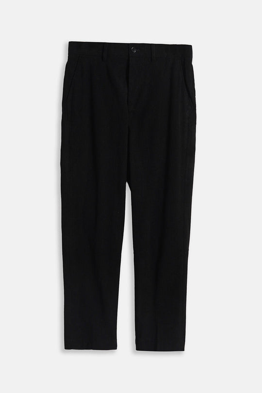 BLACK SLIMFIT CORDUROY PANTS