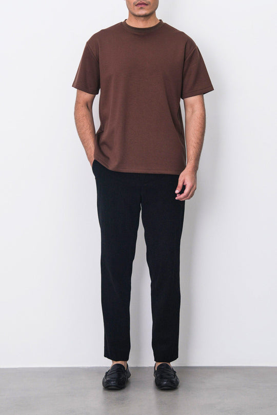 BLACK SLIMFIT CORDUROY PANTS