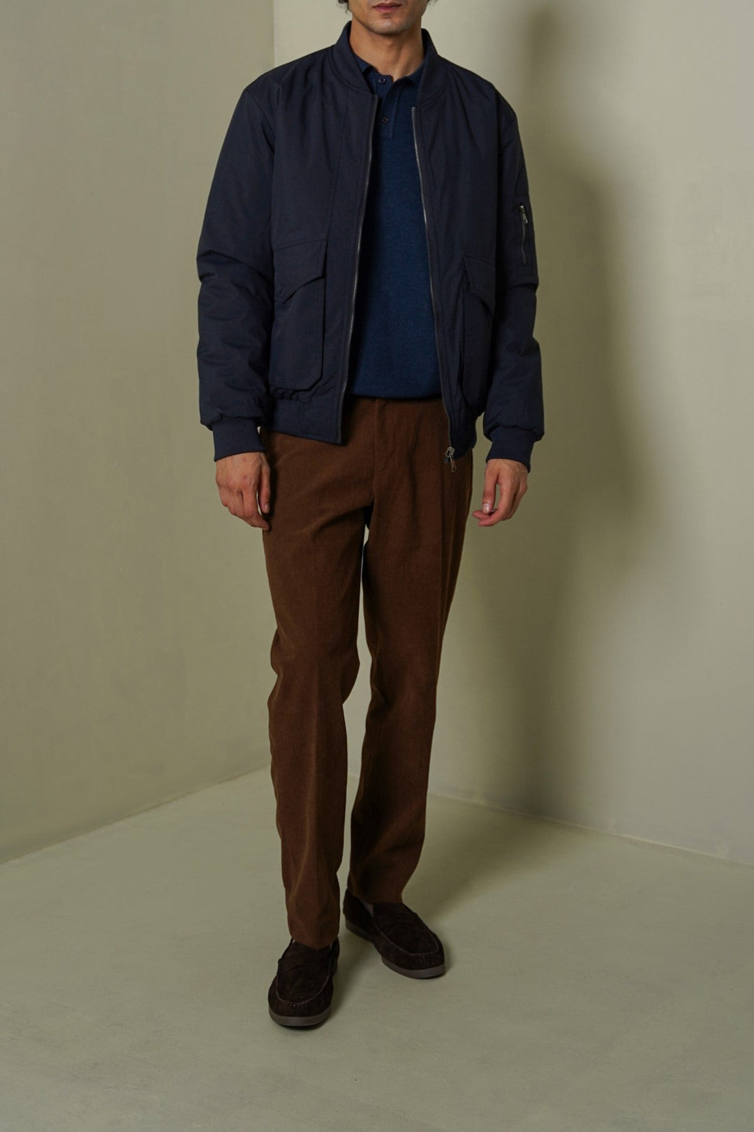BROWN SLIMFIT CORDUROY PANTS