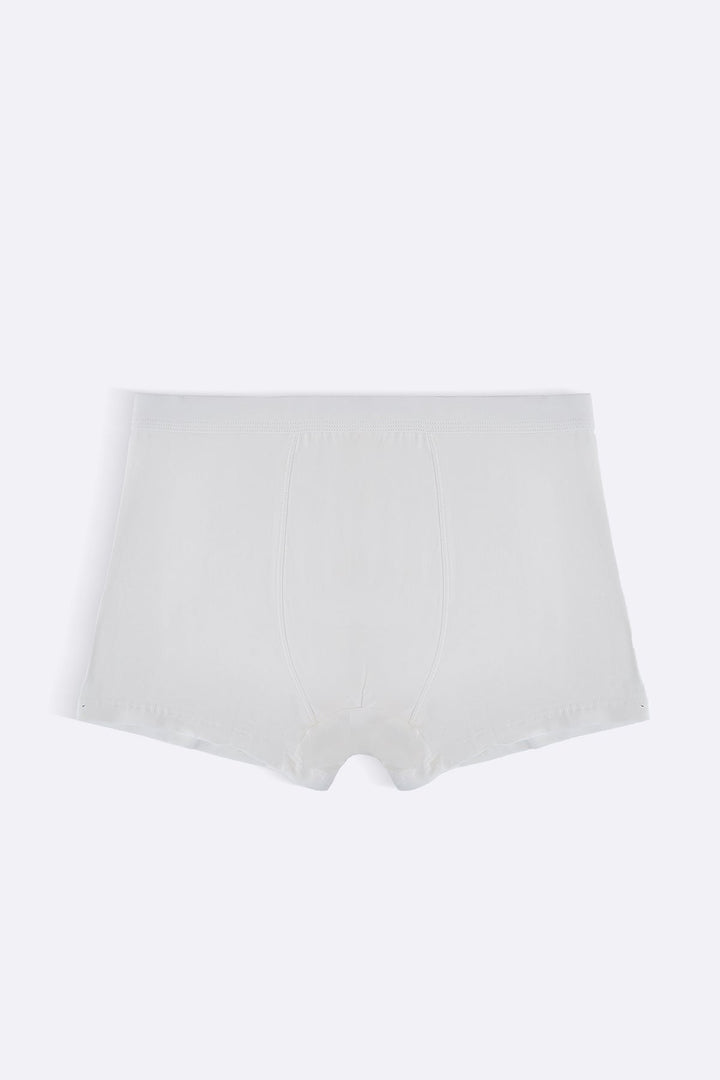 WHITE SEAMLESS BOXERS