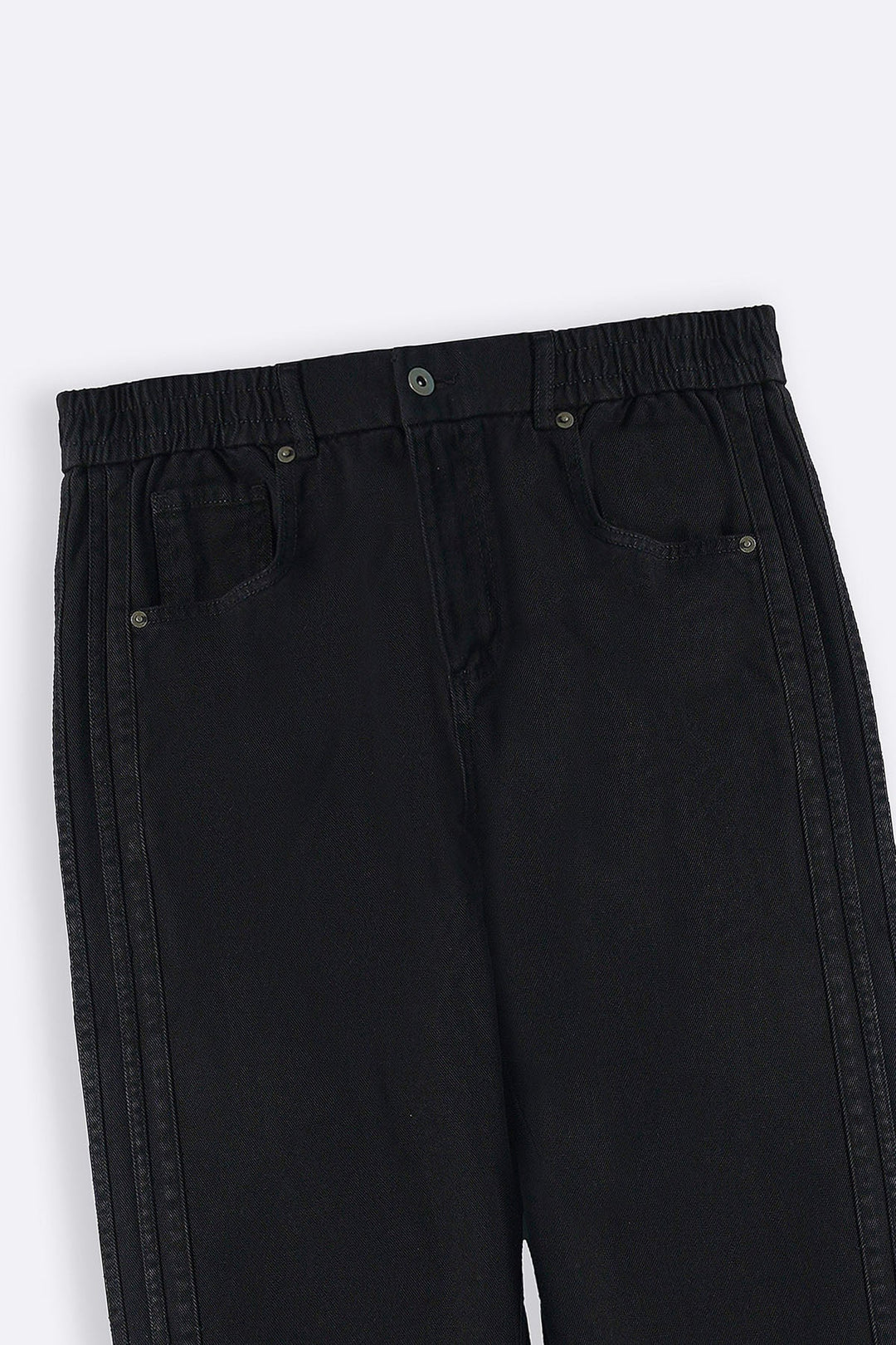 BLACK SPORTY TWILL JEANS