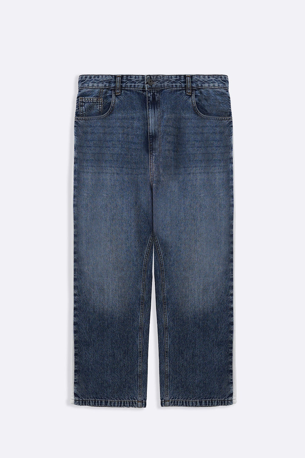 MID BLUE JEANS WITH STRIPE DETAIL