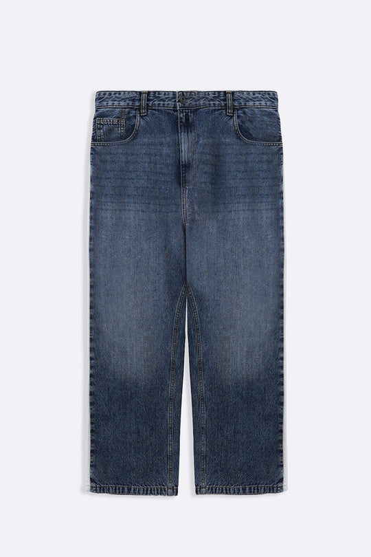 MID BLUE JEANS WITH STRIPE DETAIL