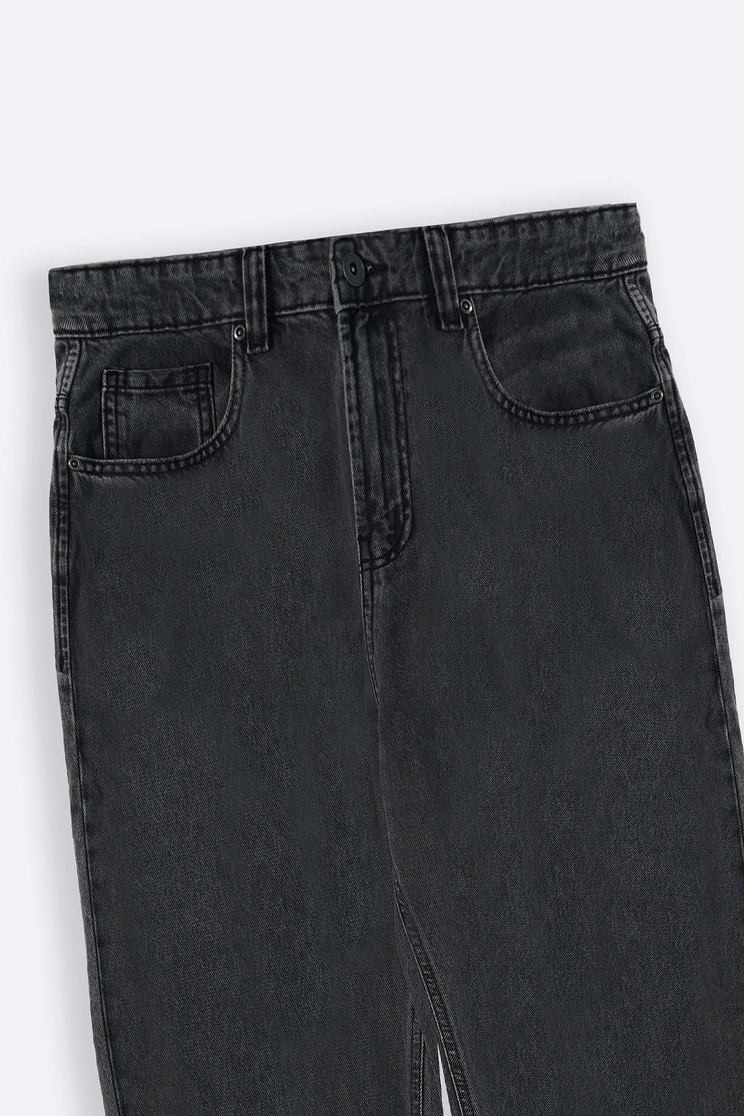 BLACK WIDE LEG JEANS