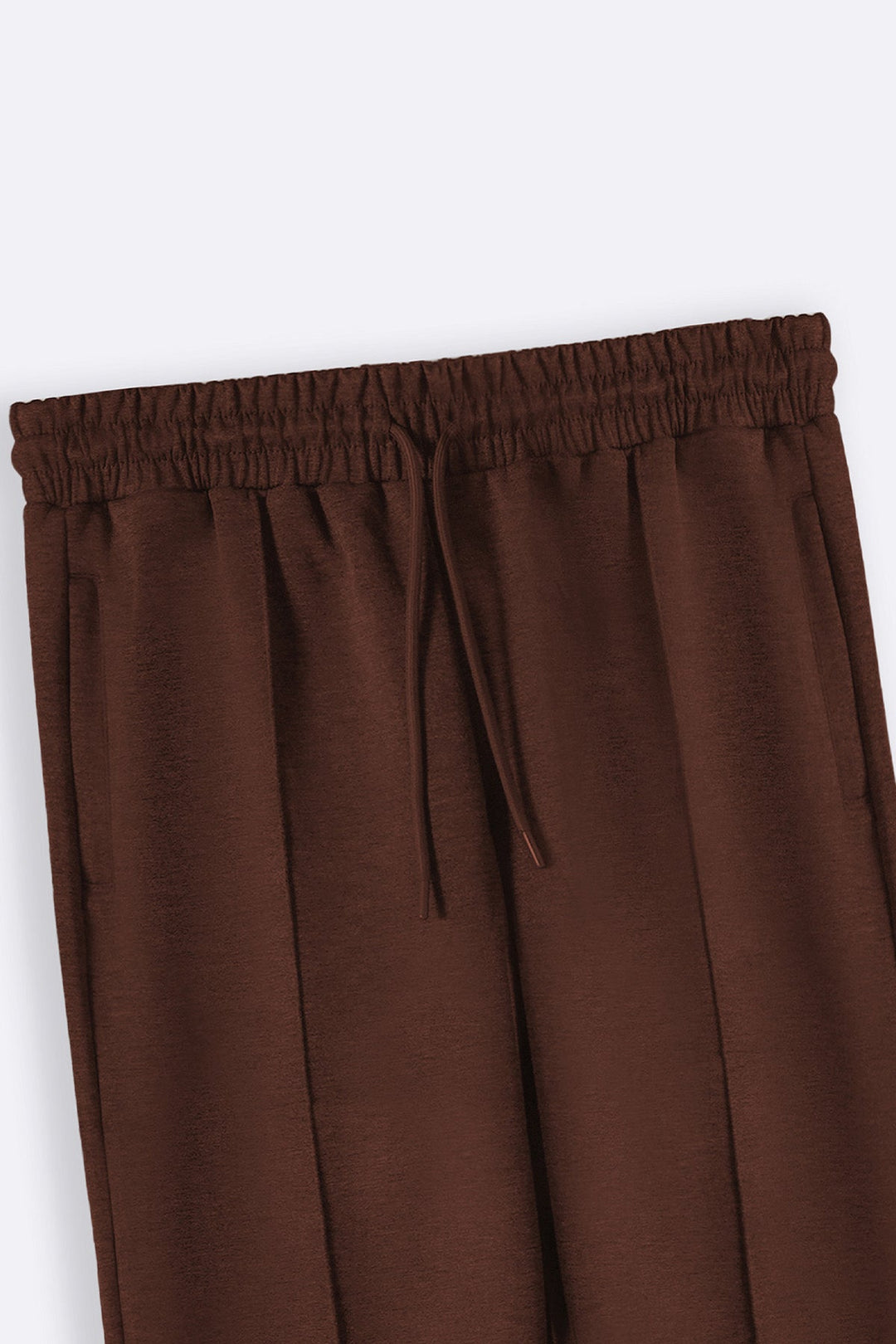 BROWN EASY PLEATED TROUSERS