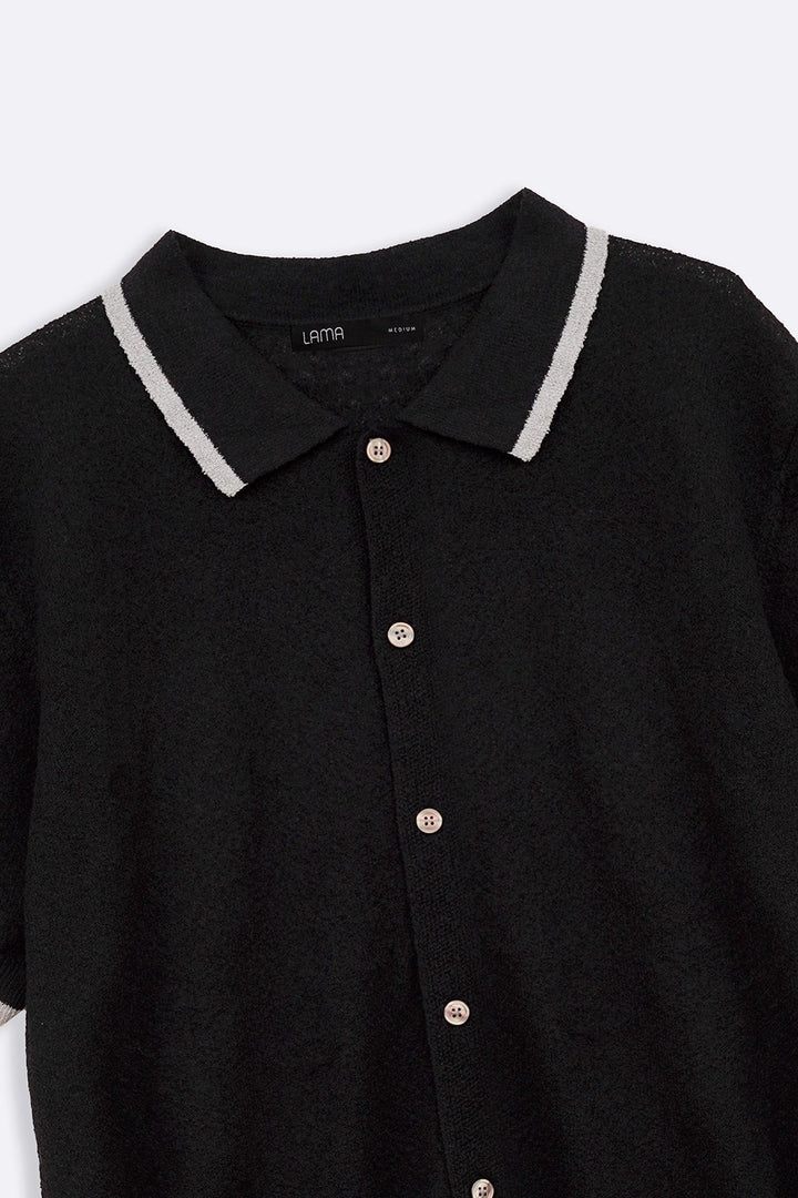 BLACK CLUB POLO CARDIGAN