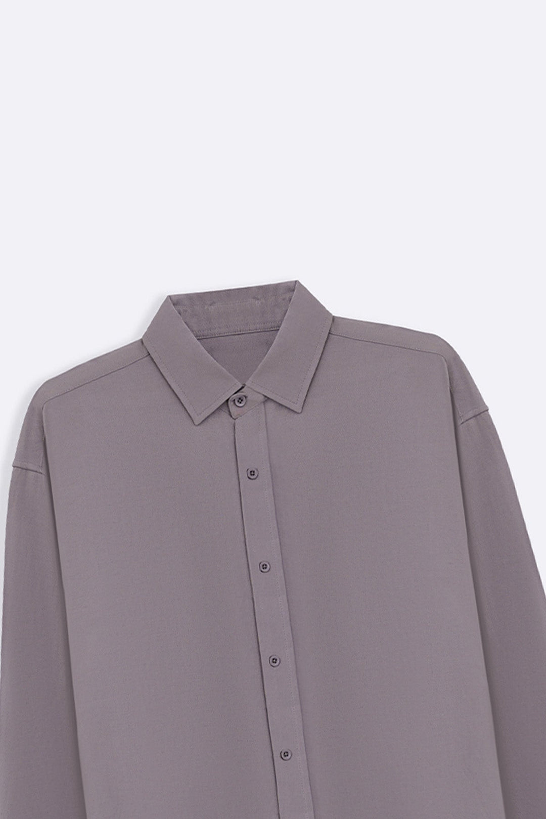 LIGHT GREY OVERSIZED LINEN SHIRT