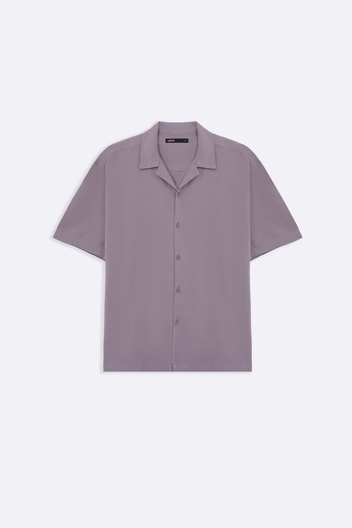 LIGHT GREY RELAXED SAFARI SHIRT