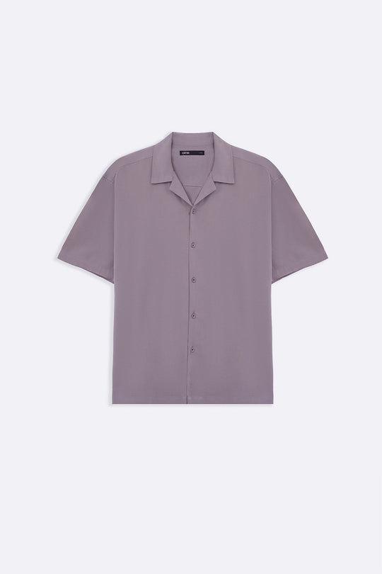 LIGHT GREY RELAXED SAFARI SHIRT