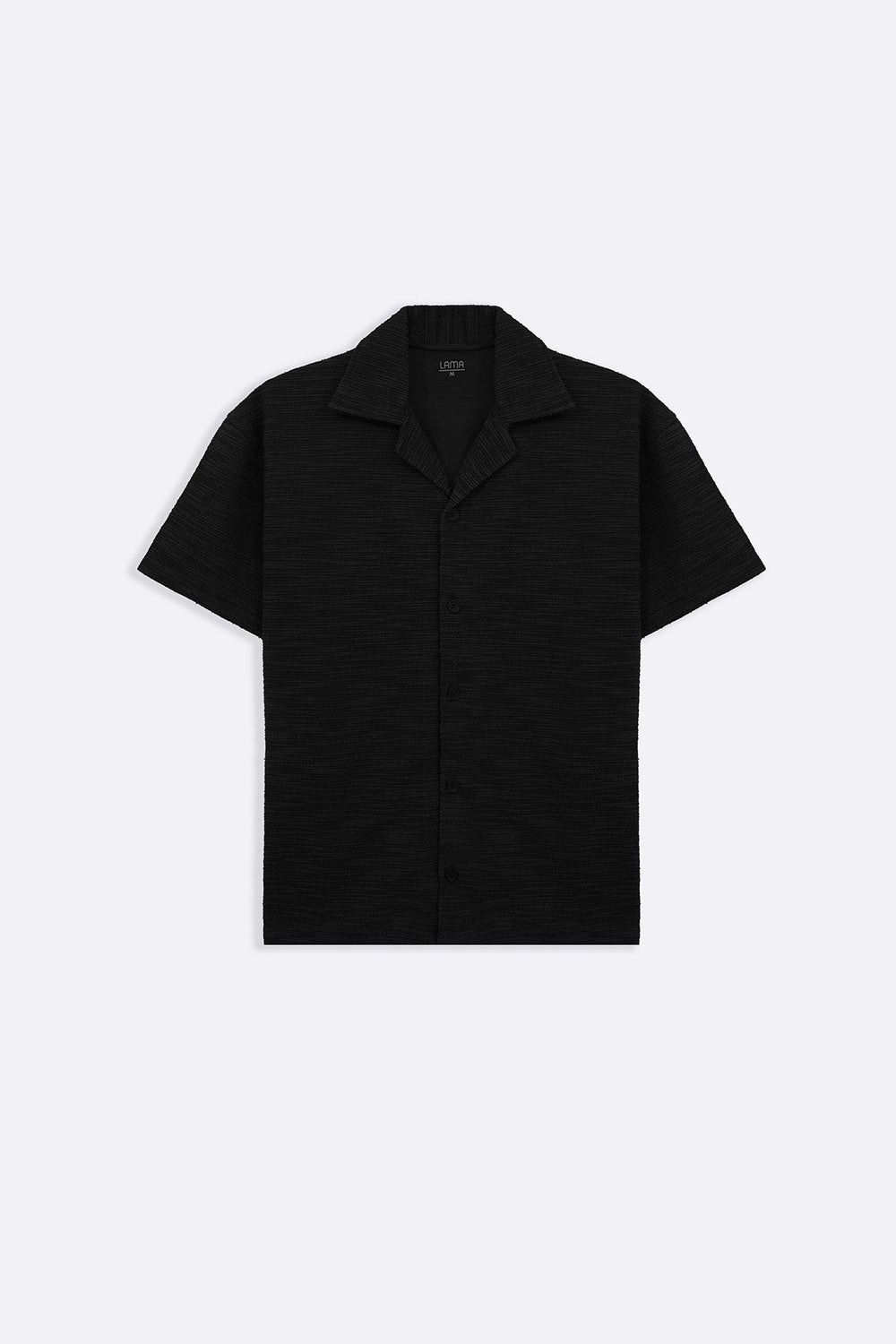 BLACK BOUCLE SAFARI SHIRT