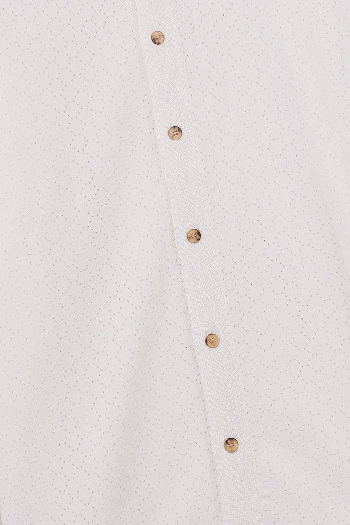 IVORY HAVANA BUTTON-DOWN