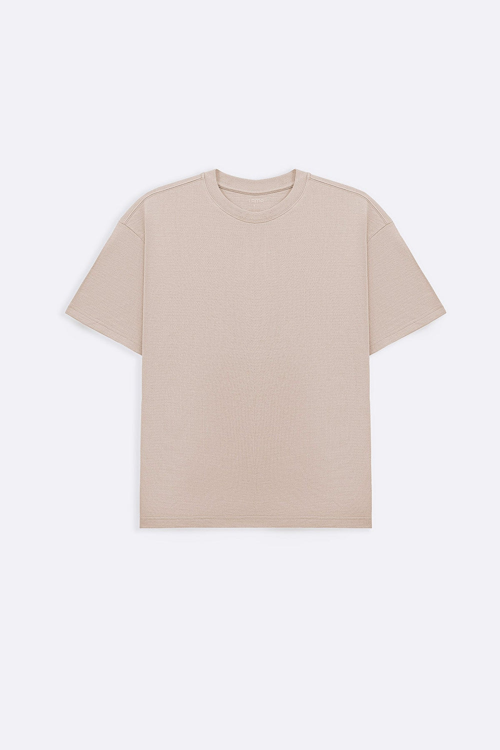 BEIGE JACQUARD COTTON CLASSIC TEE