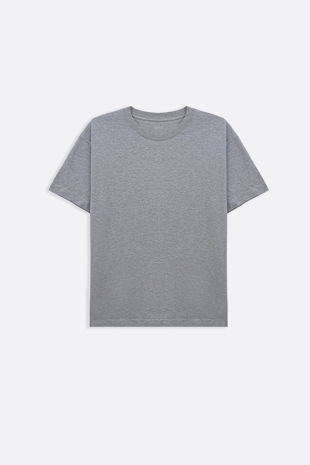MELANGE GREY BASIC COTTON TEE