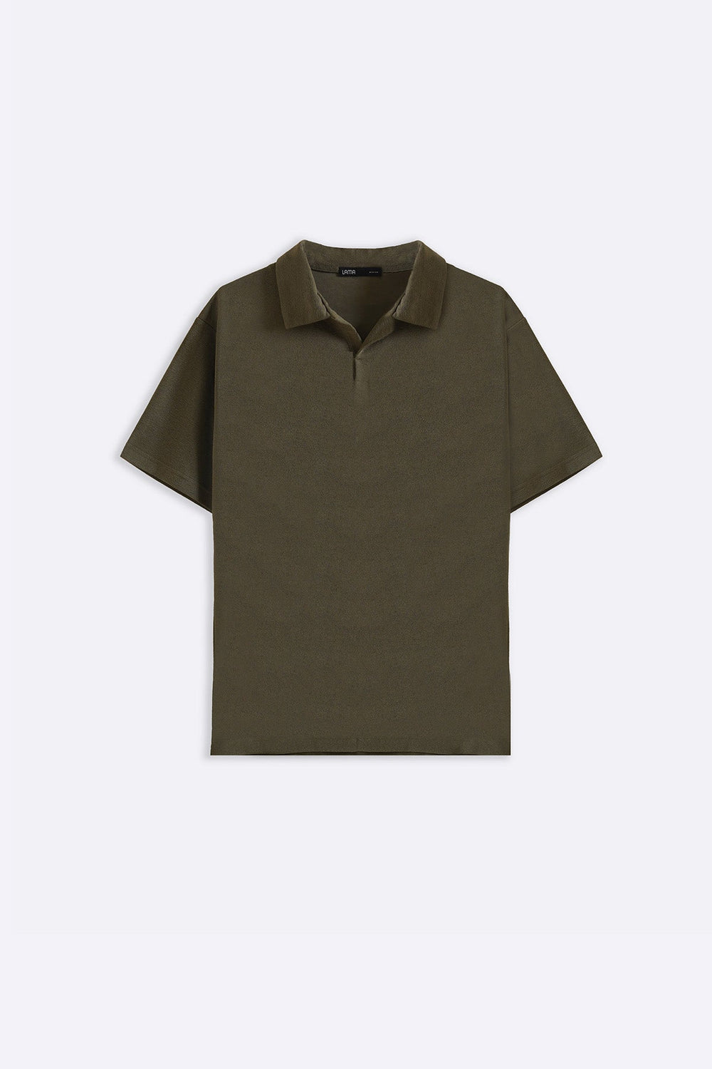 OLIVE TEXTURED ESSENTIAL POLO