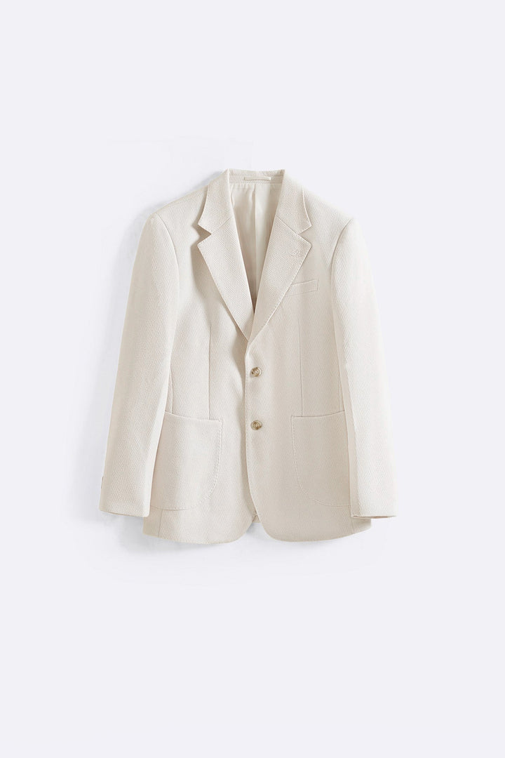 OFF WHITE SMART TWO-BUTTON BLAZER