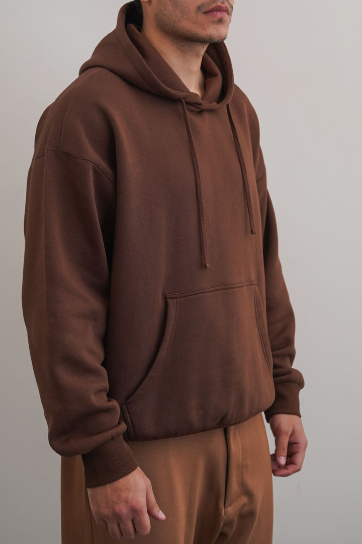 BROWN CLASSIC OVERSIZED HOODIE