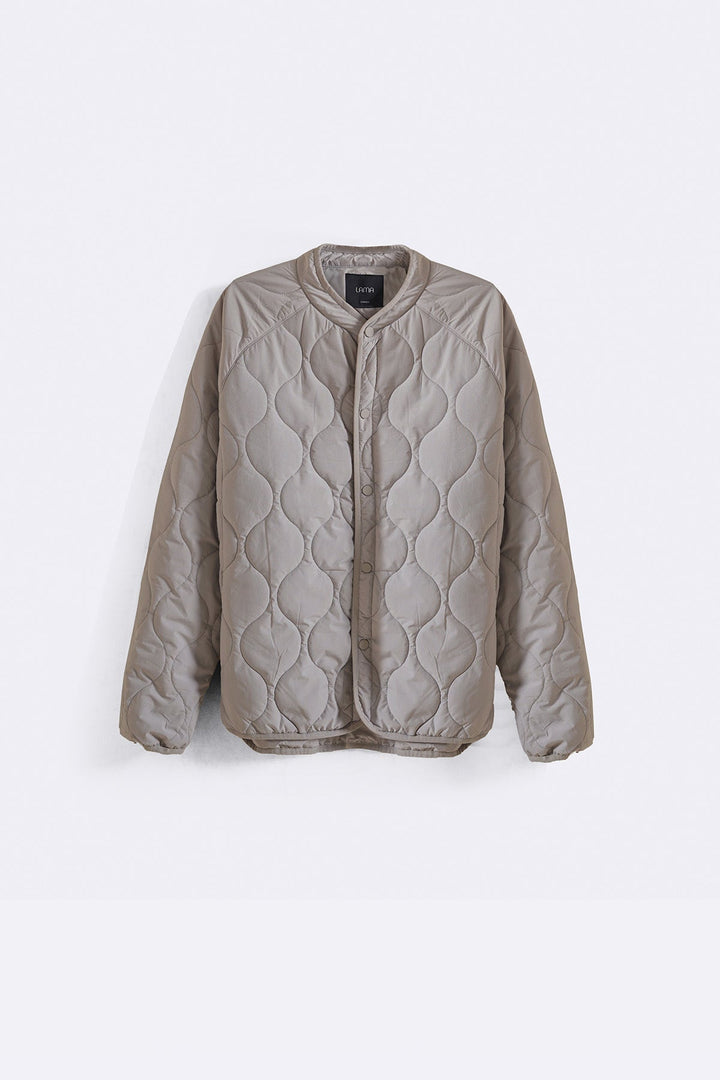 SAND QUILTED MANDARIN JACKET