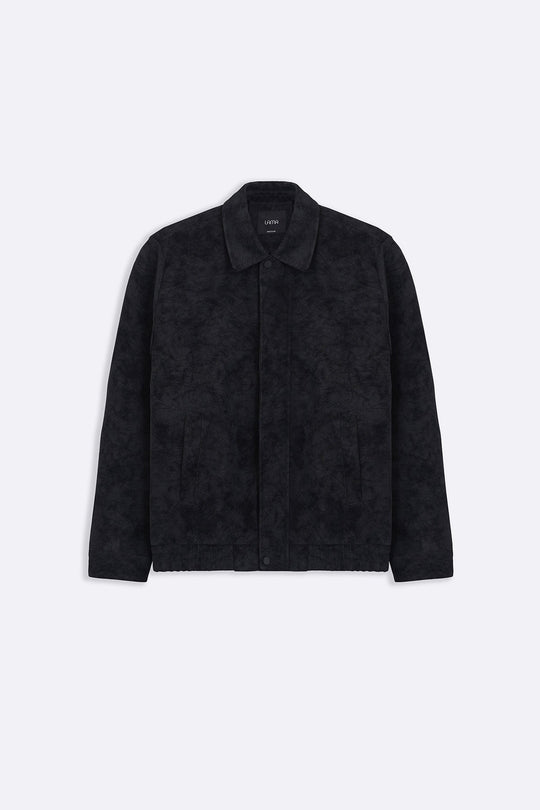 BLACK TEXTURED JACKET