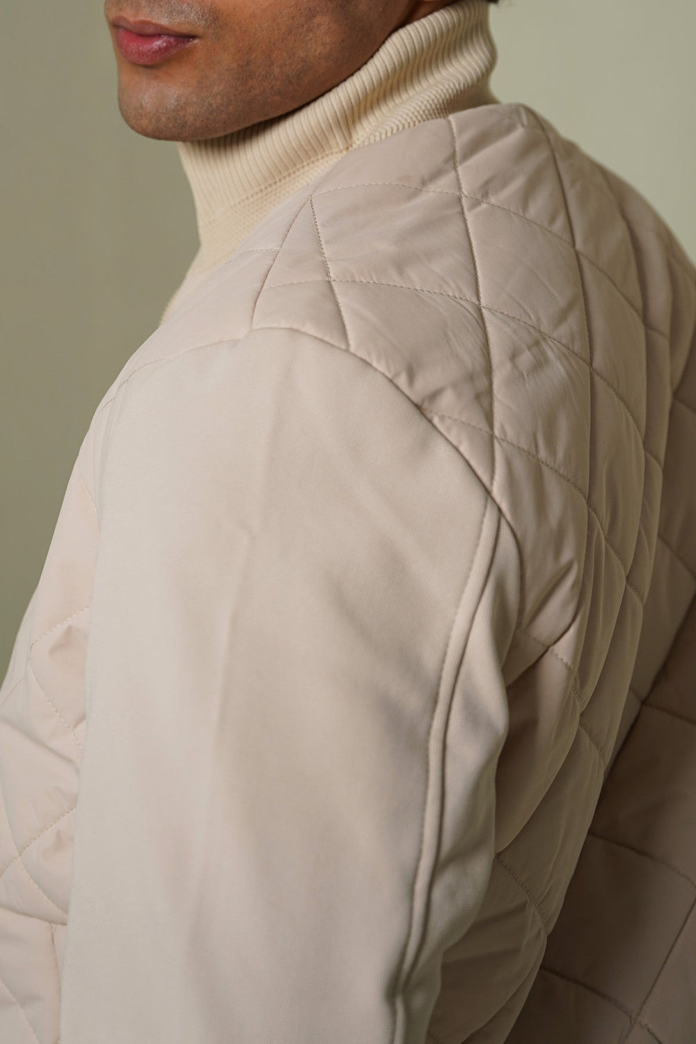 SAND POLO QUILT JACKET