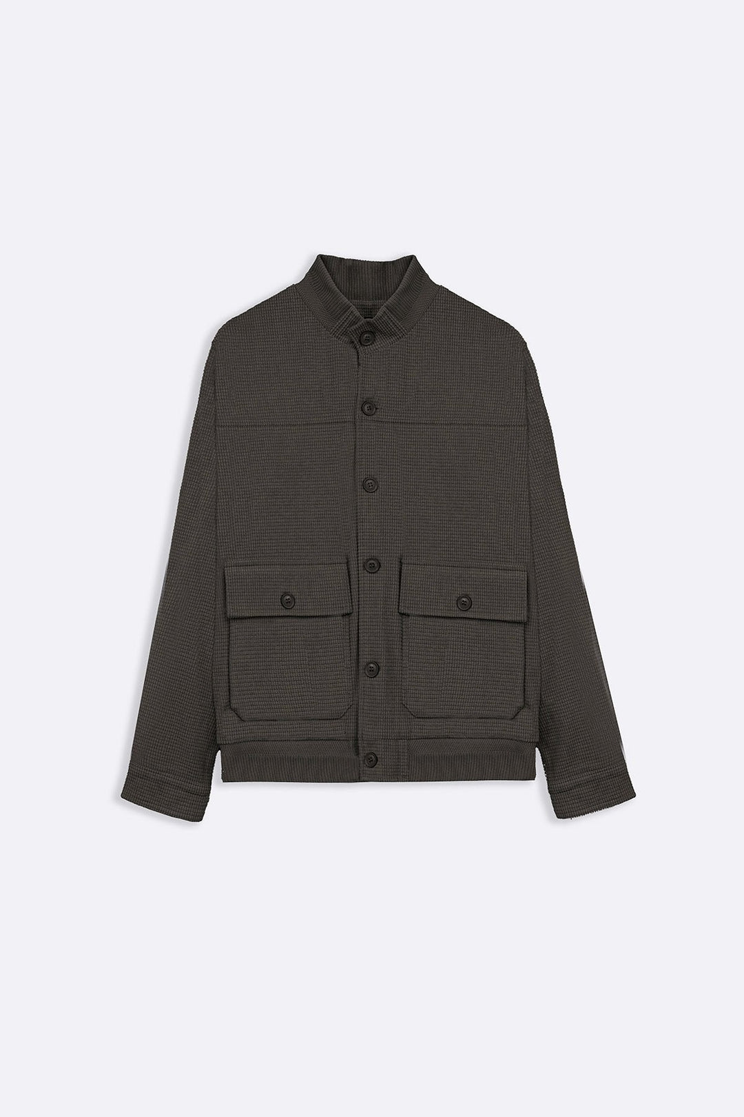 COFFEE MOCKNECK CARDIGAN